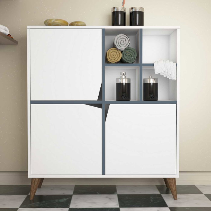 Hanah Home Armario Multiusos Pulse - Blanco y Azul